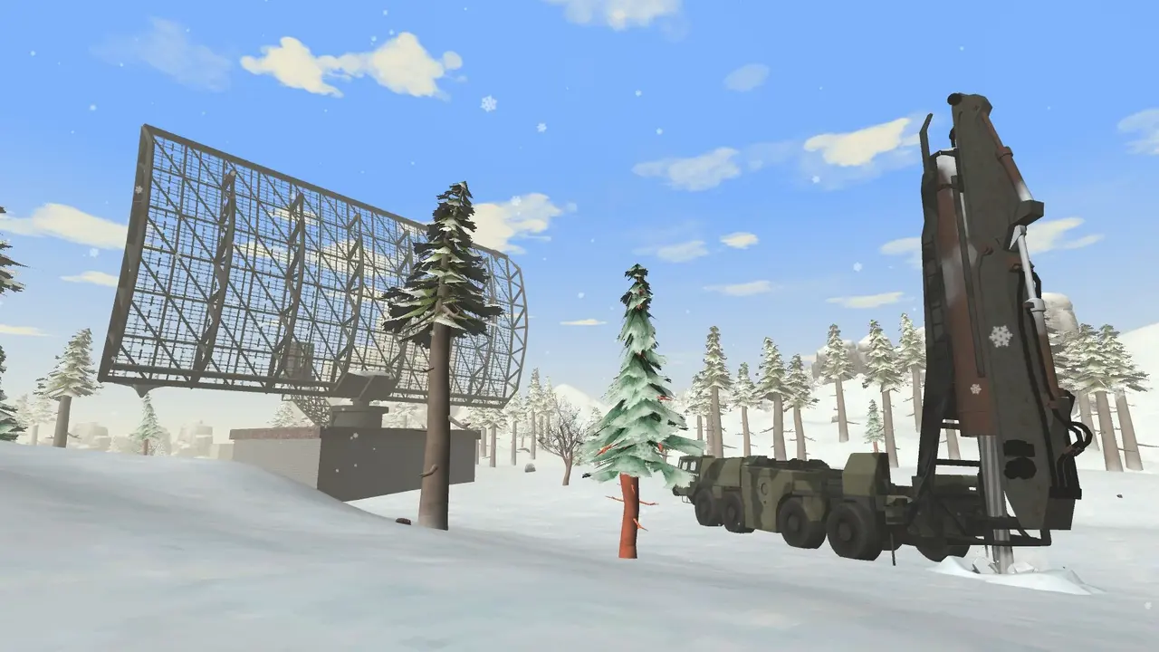 Khung cảnh rừng tuyết trong WinterCraft Survival Forest