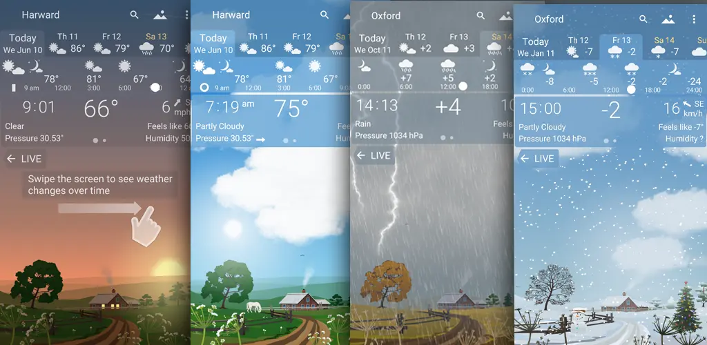 YoWindow Weather APK animated home screen