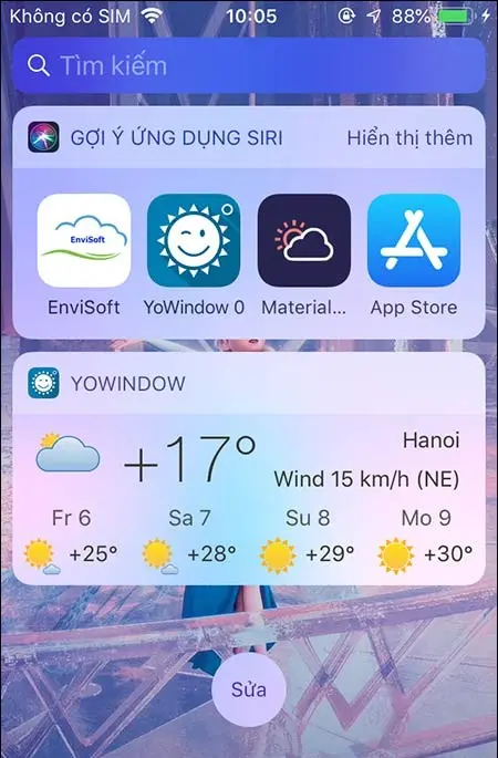 YoWindow Weather APK widget on Android home screen