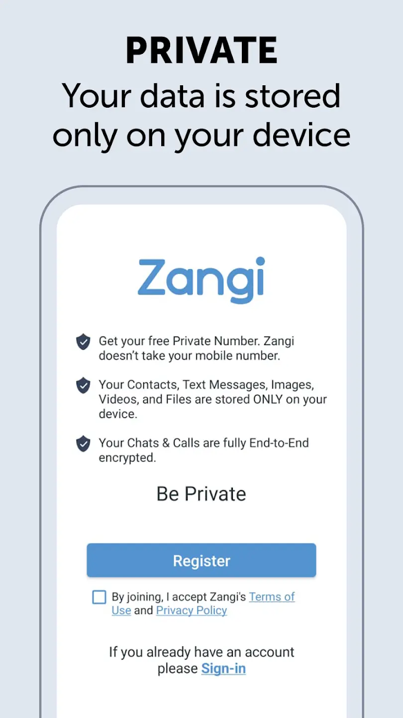 Zangi Private Messenger MOD APK screenshot 1