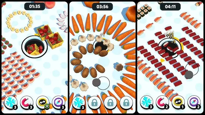 All in Hole gameplay controlling a black hole swallowing objects
