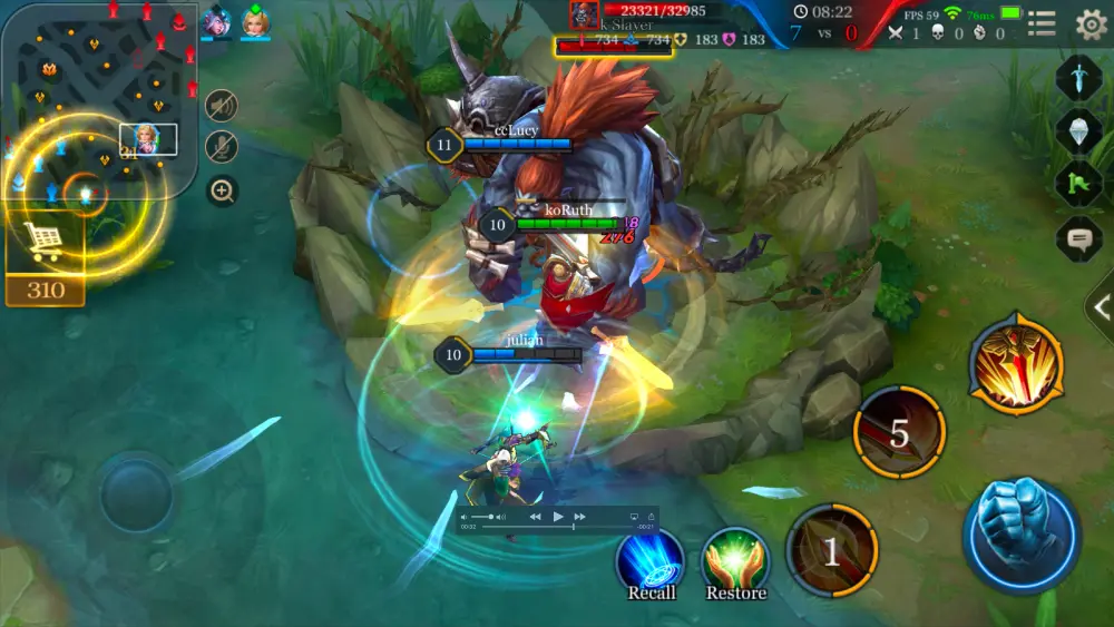 Arena of Valor APK 5v5 gameplay interface