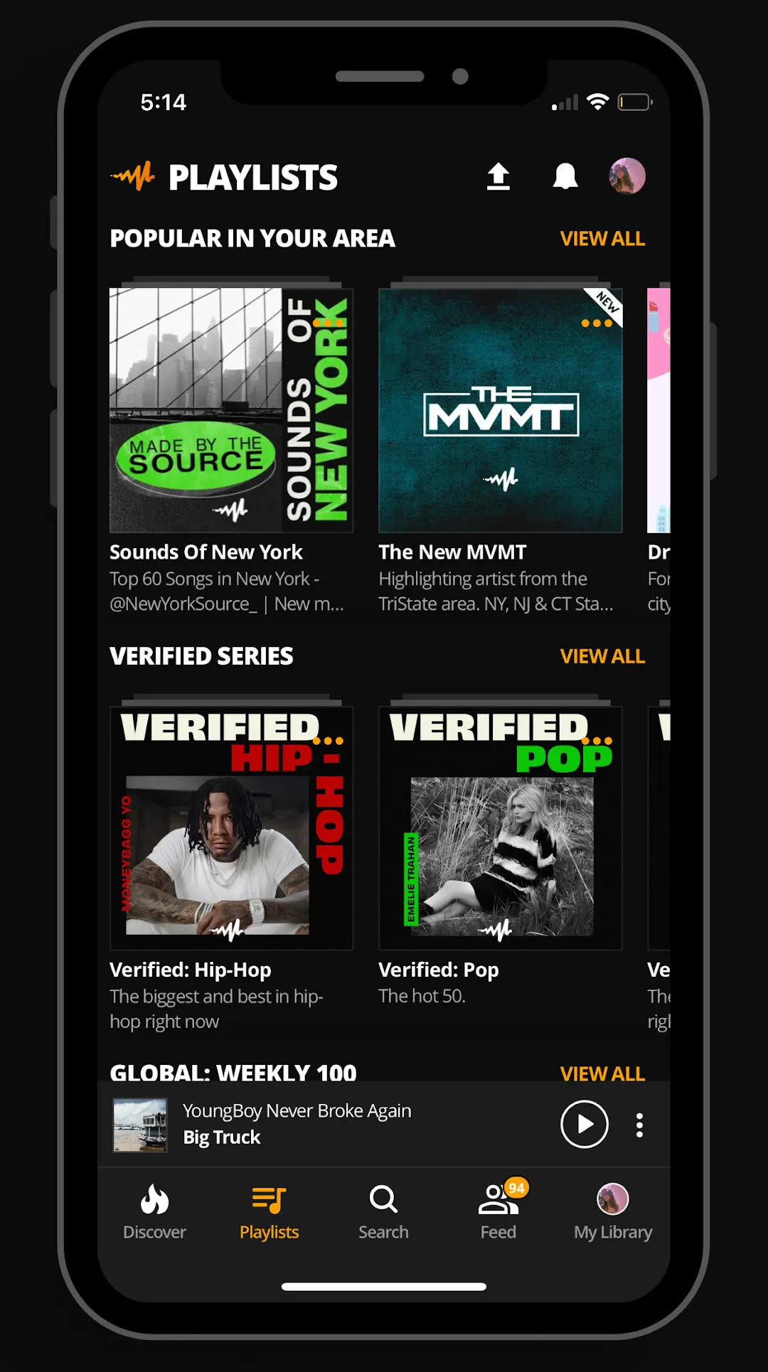 Audiomack trending playlists and music discovery