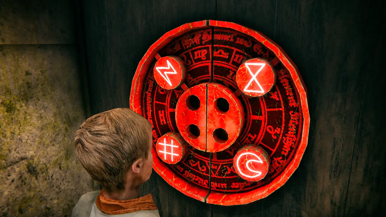 Puzzle solving scene in Death Park APK