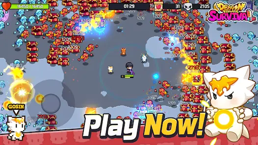 Dragon Survival APK gameplay fighting monsters