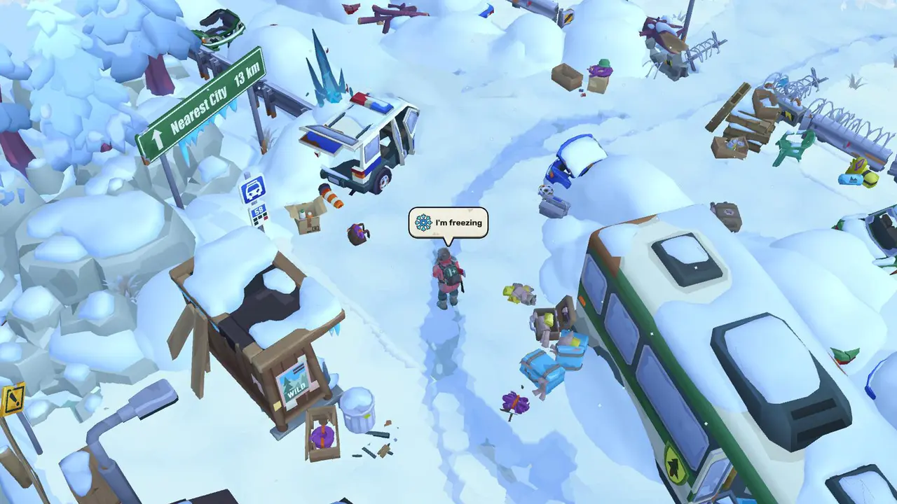 Frozen world environment in Frost World MOD APK