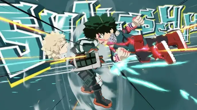 Battle scene in MY HERO ULTRA IMPACT