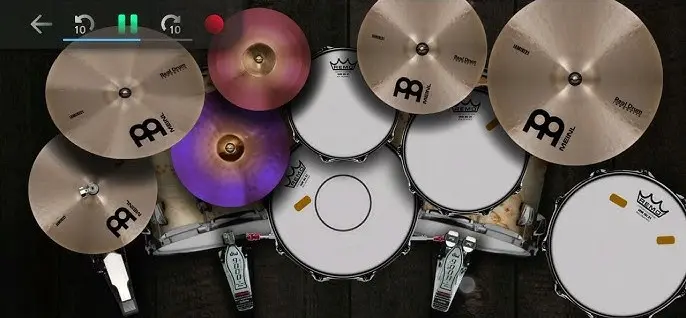 Playing drums on a smartphone using Real Drum