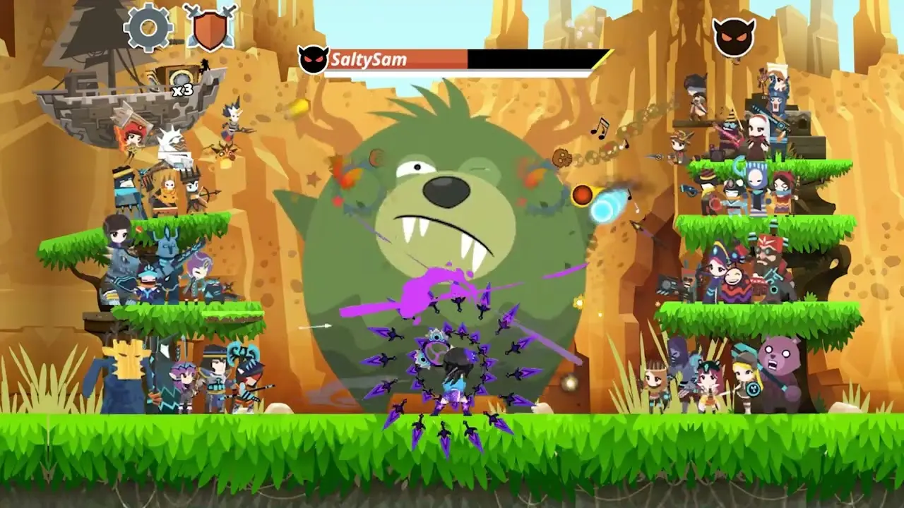 Gameplay Tap Titans 2 chiến đấu với boss