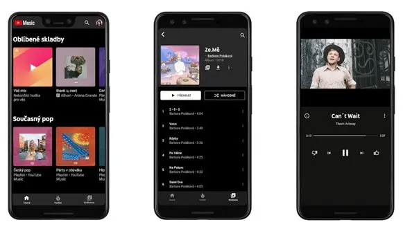 YouTube Music playlist screen