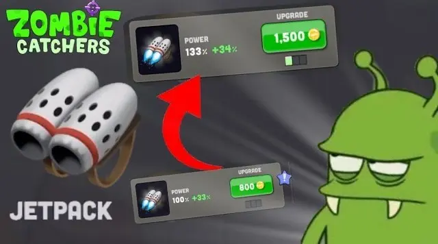 Upgrading equipment in Zombie Catchers