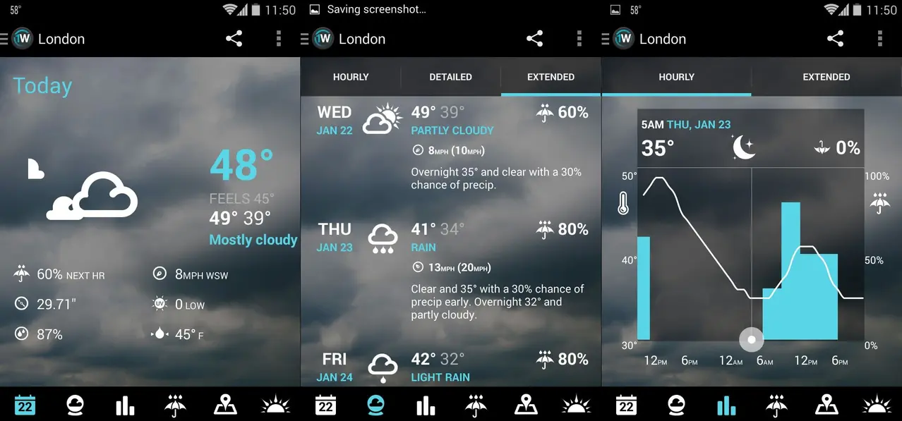 1Weather widget