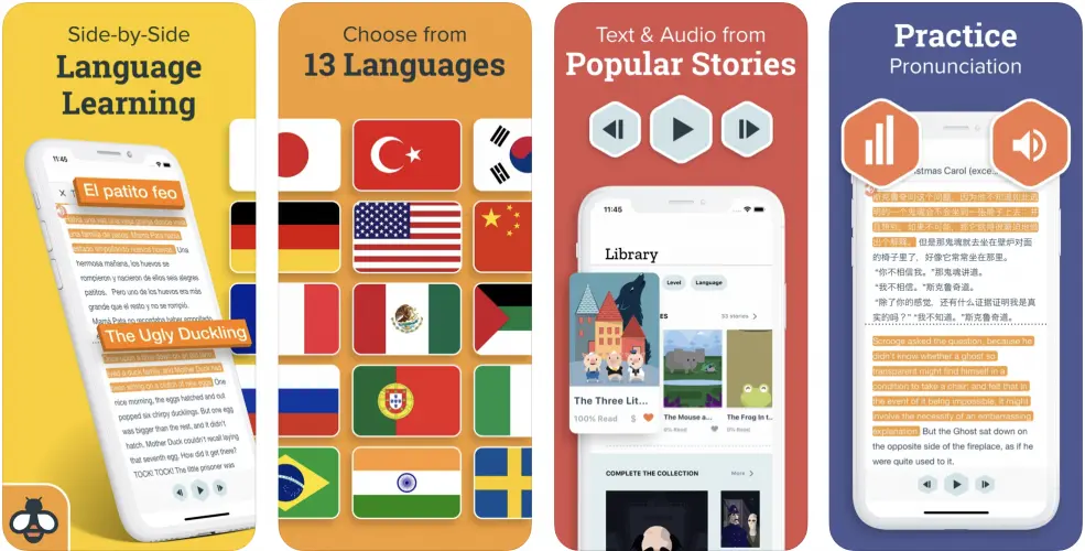Beelinguapp audio reading mode