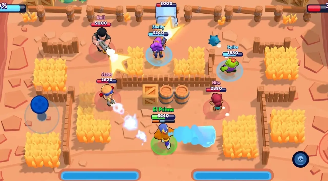 Brawl Stars battle scene