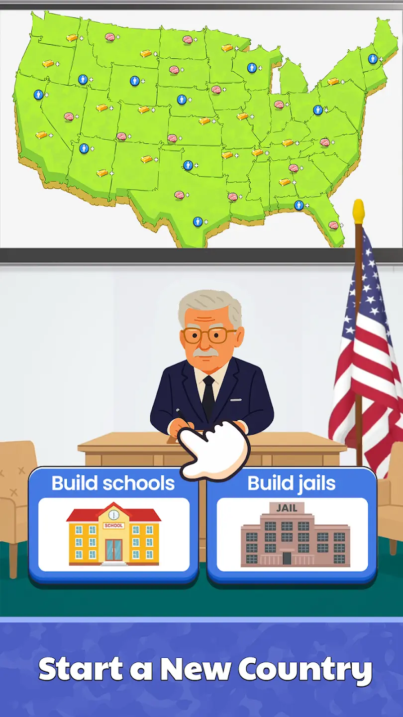 Become a president in Conquer Countries MOD APK
