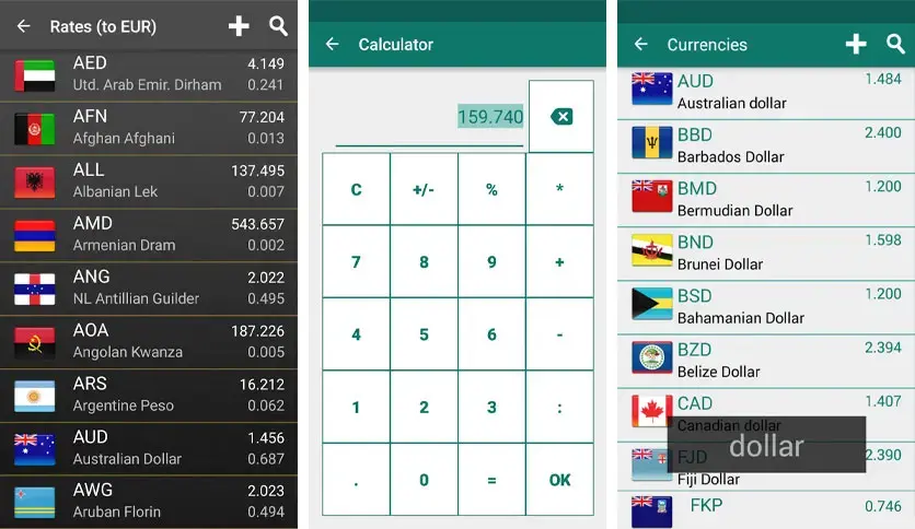 Currency Converter Plus MOD APK interface