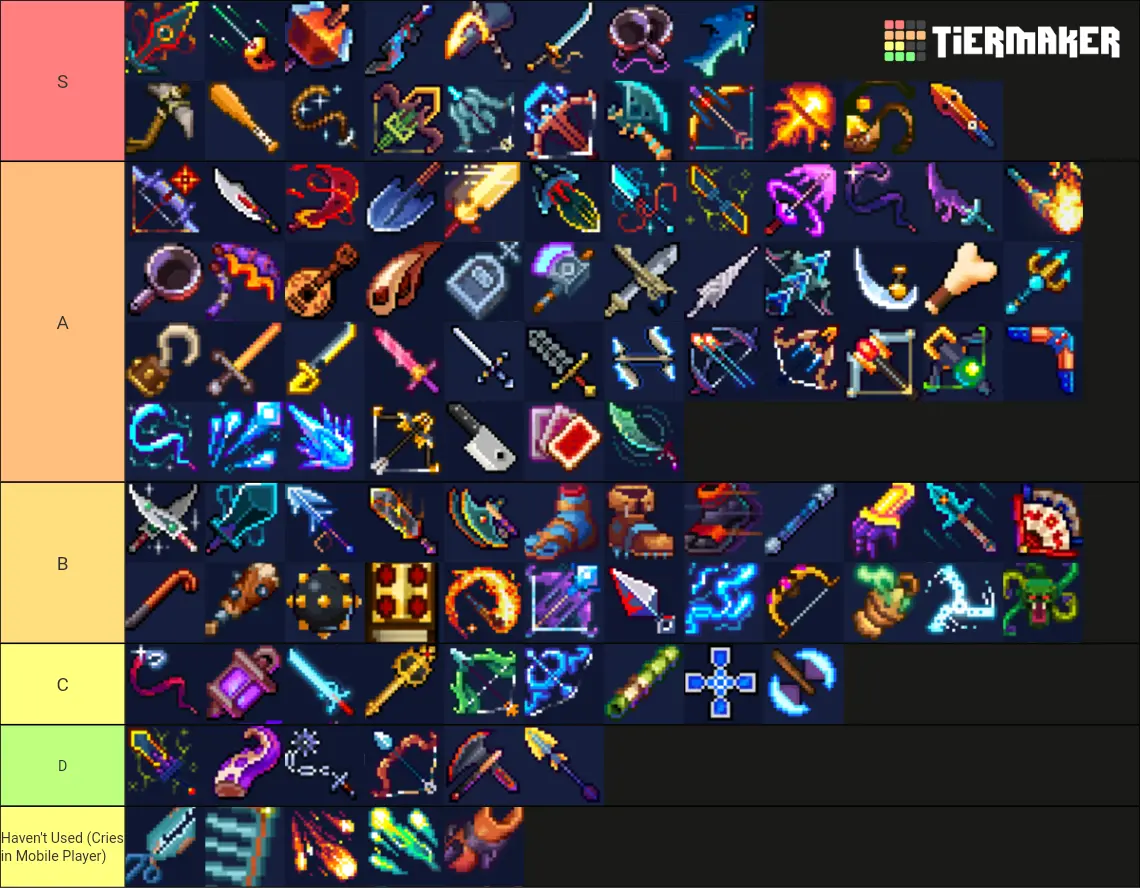 Weapons and abilities in Dead Cells