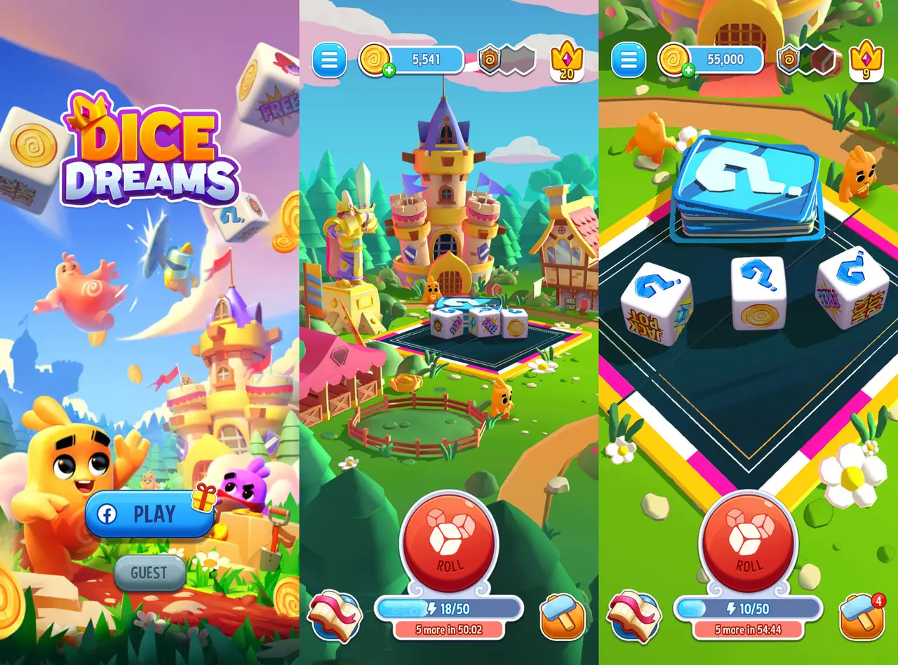 Dice Dreams MOD APK interface