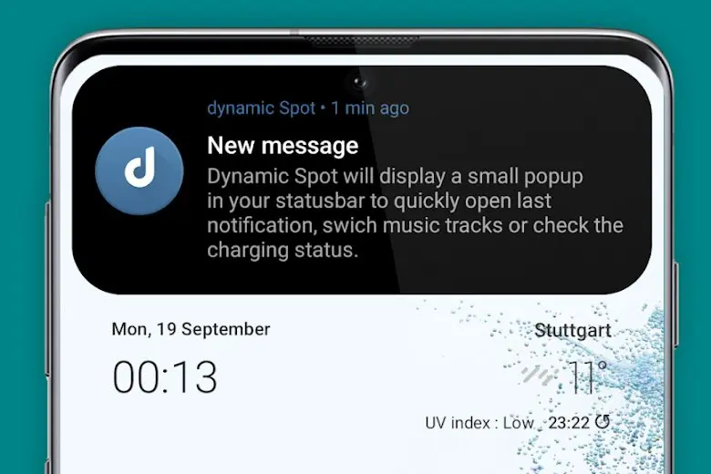 dynamicSpot music notification