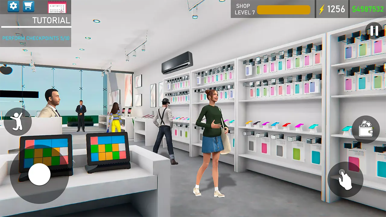 Customer interaction in Electronics Store Simulator 3D