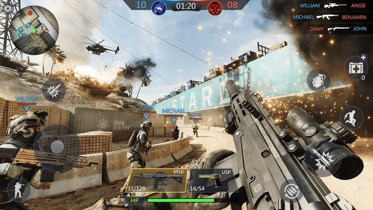 Combat in FPS Strike Ops