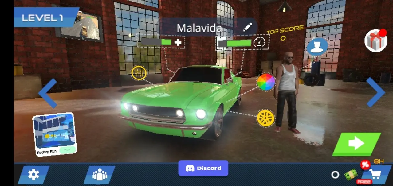 Car customization in Highway Drifter