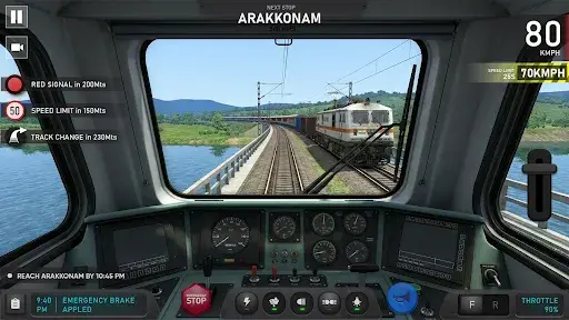 Indian Train Simulator cockpit view