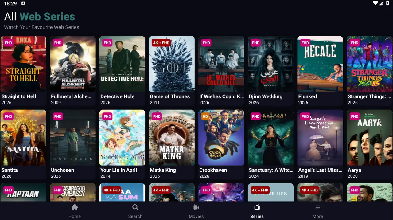 iStreamFlare movie library