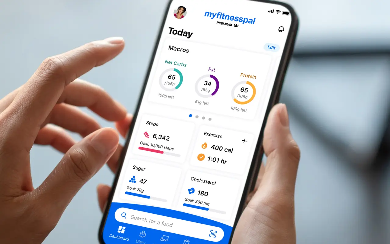 MyFitnessPal calorie tracking interface