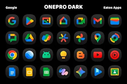 OnePro Dark Icon Pack interface