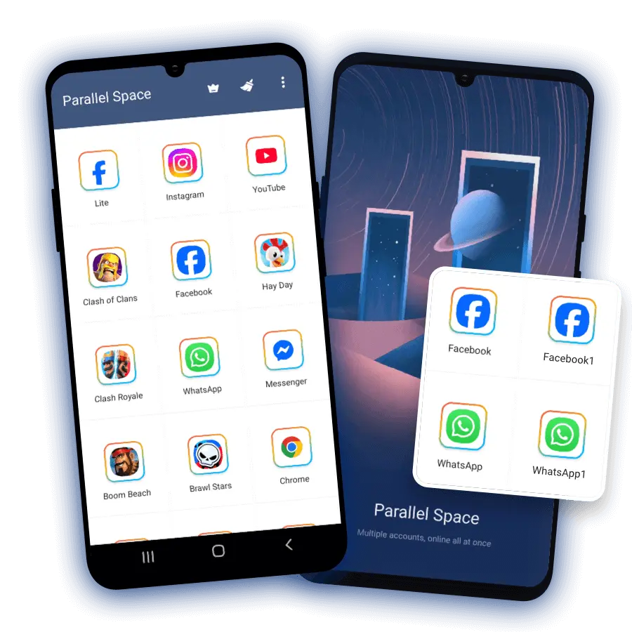 Parallel Space MOD APK interface