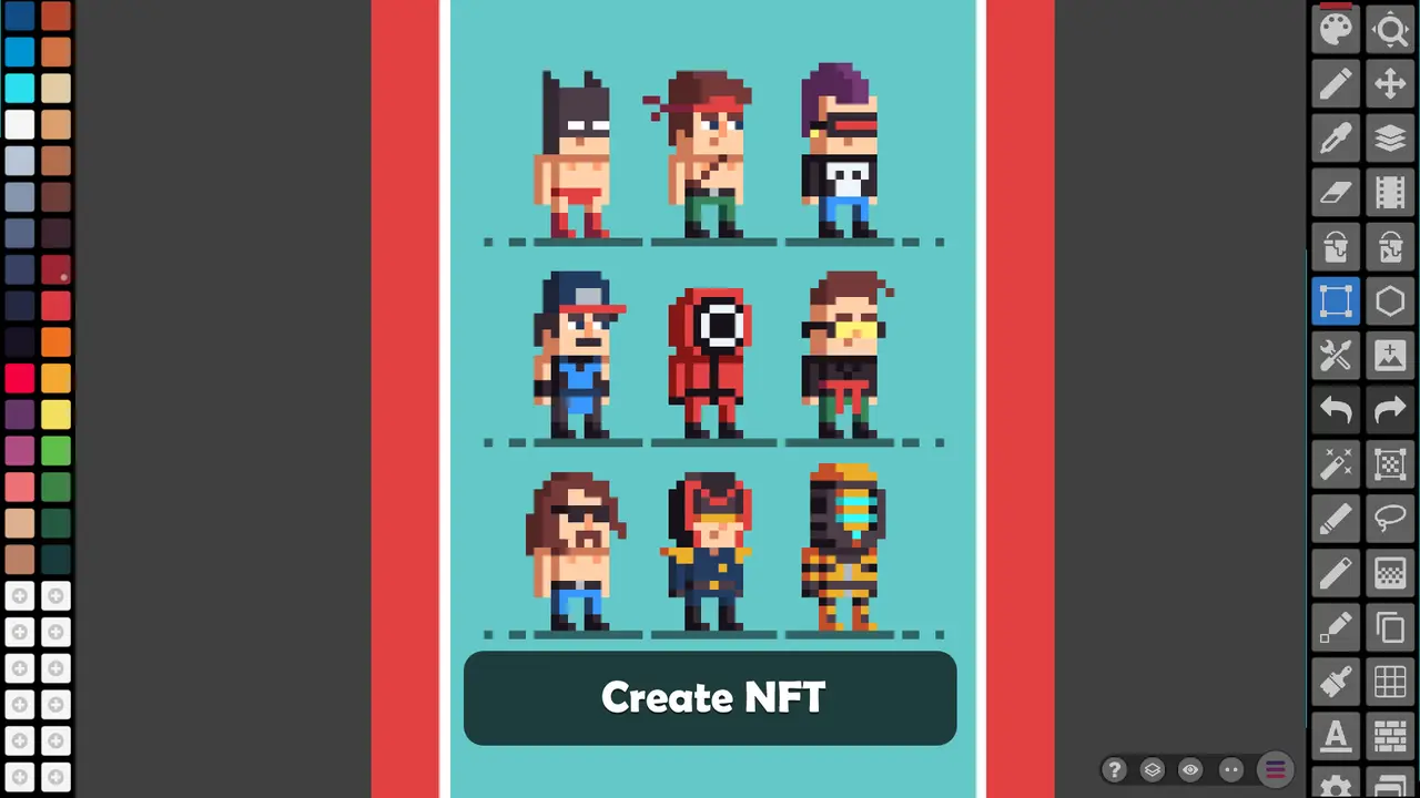 Pixel animation created in Pixel Studio