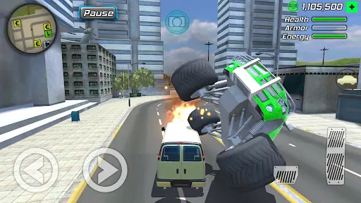 Rope Frog Ninja Hero Car Vegas MOD APK screenshot 3