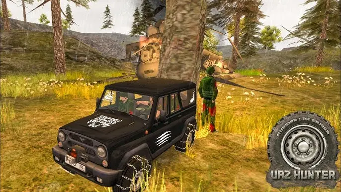 UAZ offroad driving