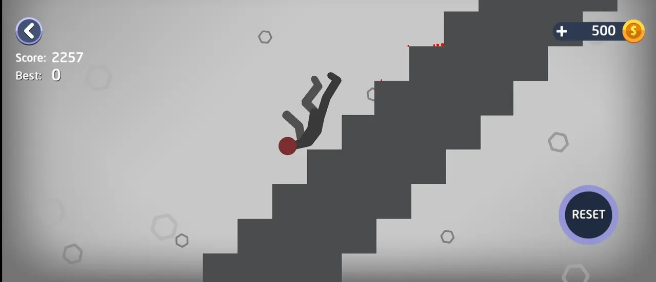 Stickman Falling gameplay with free falling character