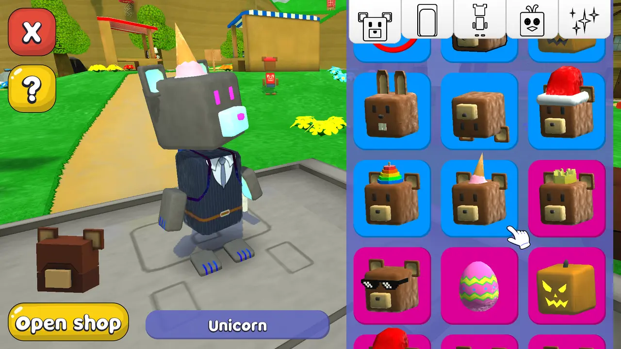 Bear character in Super Bear Adventure