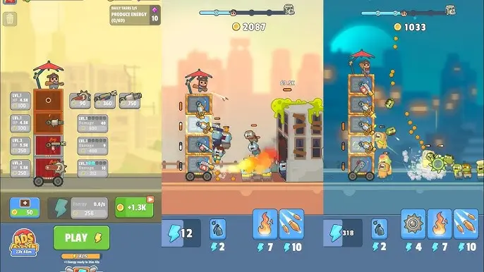 Upgrading towers in Tower Destiny Survive