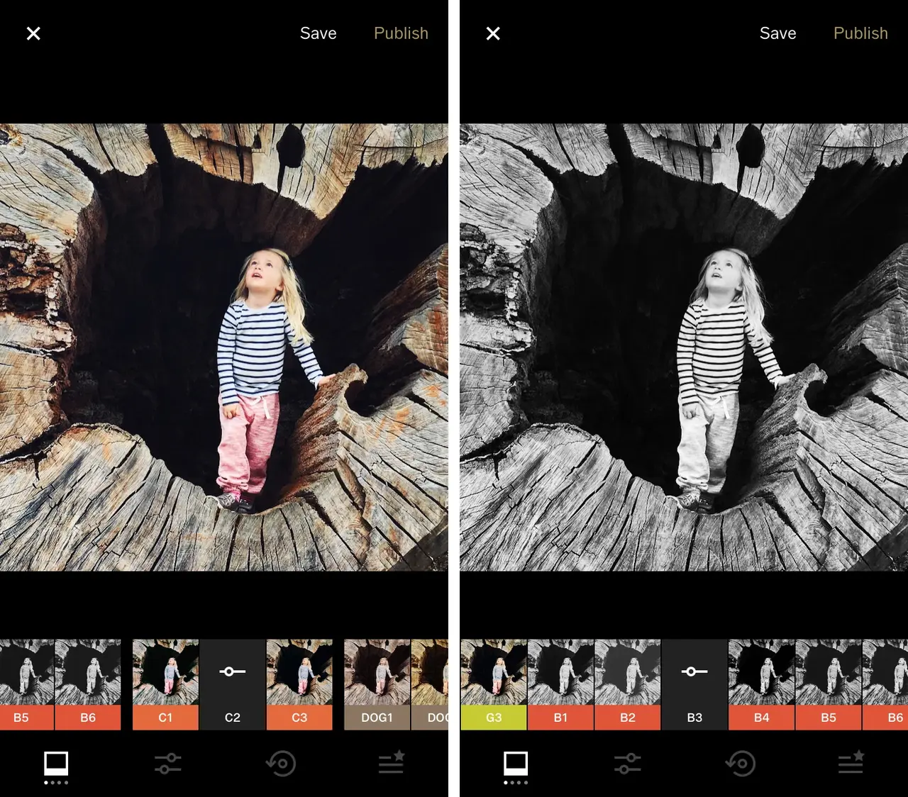 VSCO MOD APK filters collection