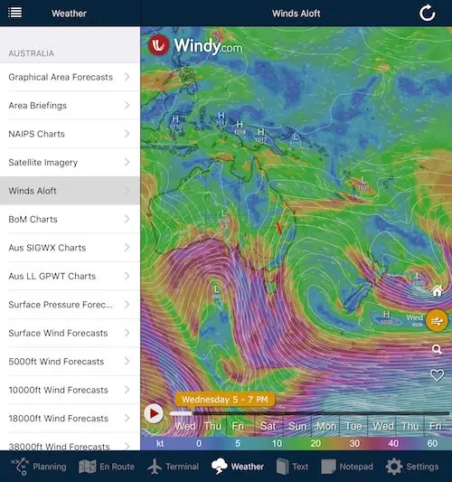 Windy wind map