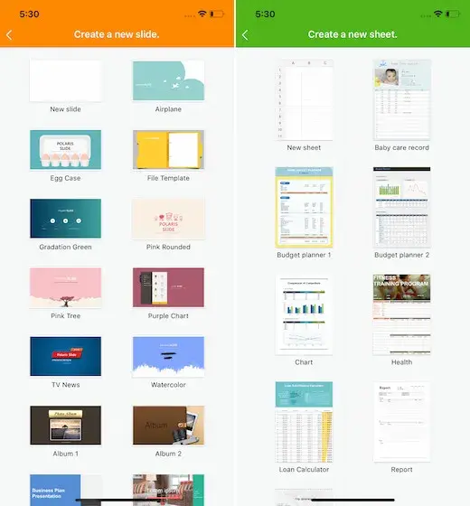 WPS Office Premium Template Library