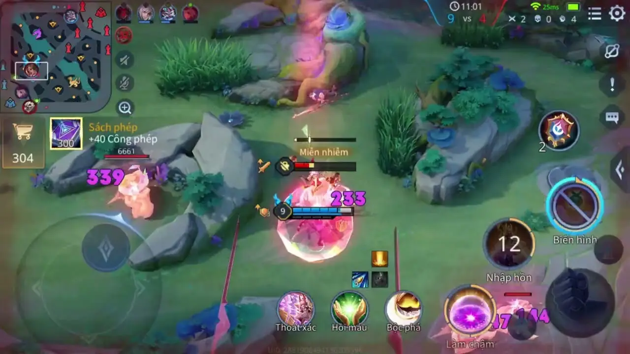 Giao diện chiến đấu trong Garena Liên Quân Mobile APK