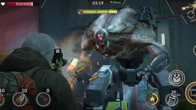 Zombie boss fight in Left to Survive