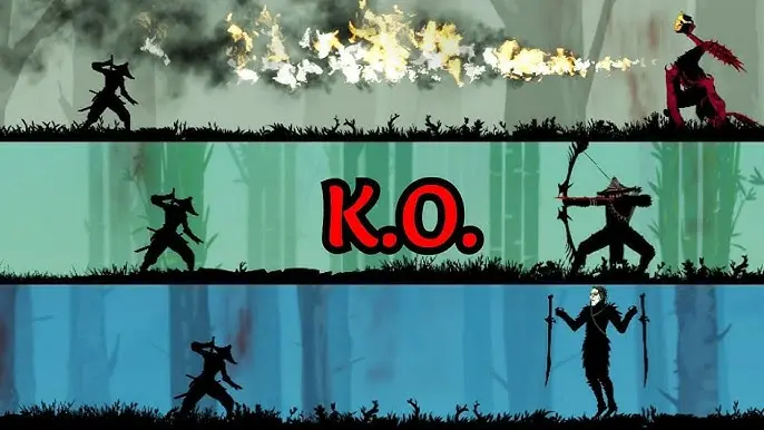 Boss fight in Ninja Arashi 2 MOD APK