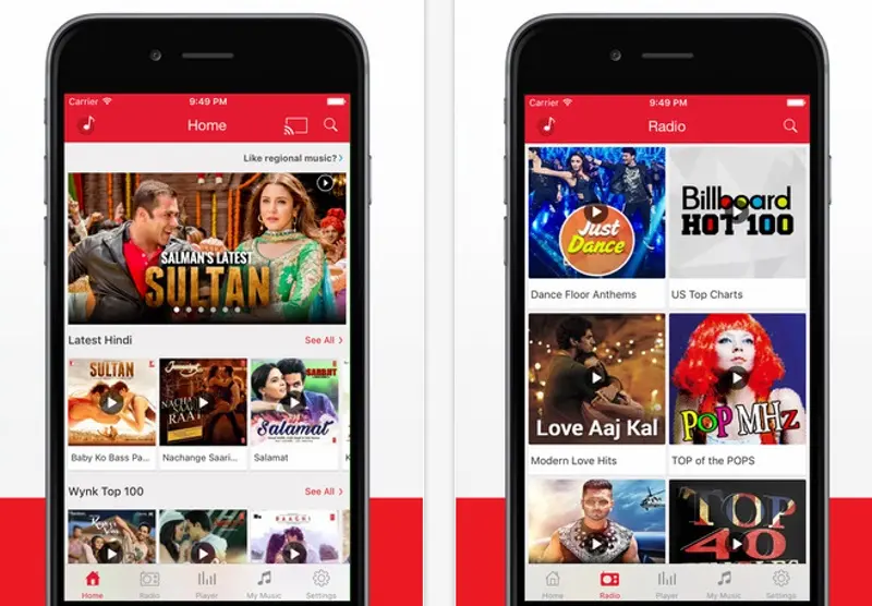 Wynk Music MOD APK interface