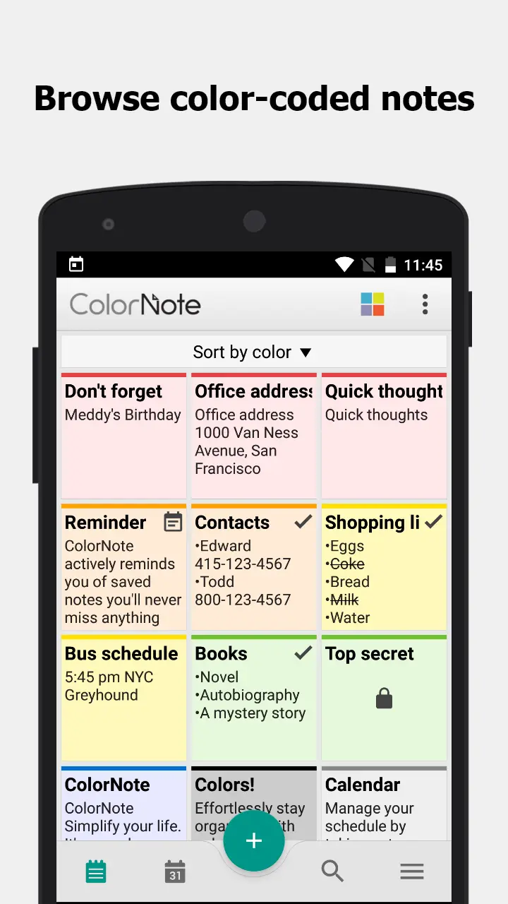 ColorNote APK screenshot 2